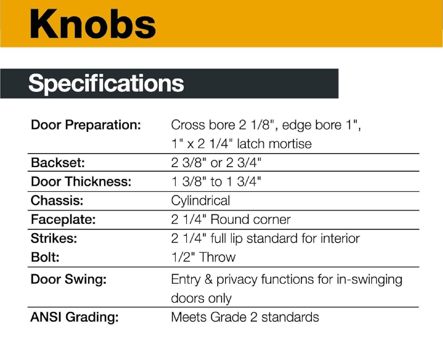 BRINKS - Ganyon Modern Home Decor Hall Closet Door Knob, Satin Nickel - Keyless Easy Open Indoor Door Knob Opens Hands Free