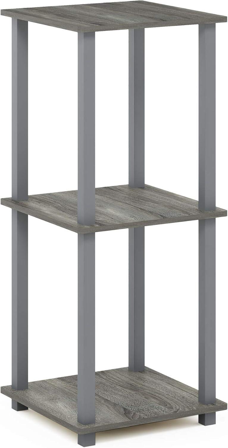 Simplistic End Table, French Oak Grey - 19.6 x 15.6 x 15.6 in. - Set of 2
