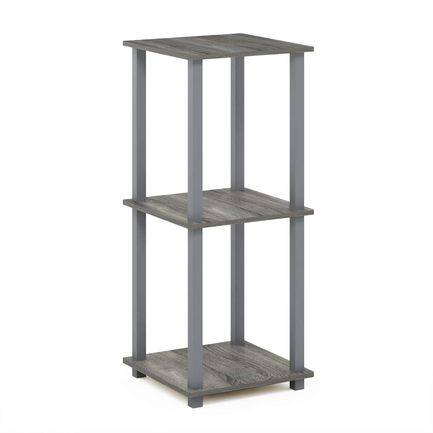 Simplistic End Table, French Oak Grey - 19.6 x 15.6 x 15.6 in. - Set of 2