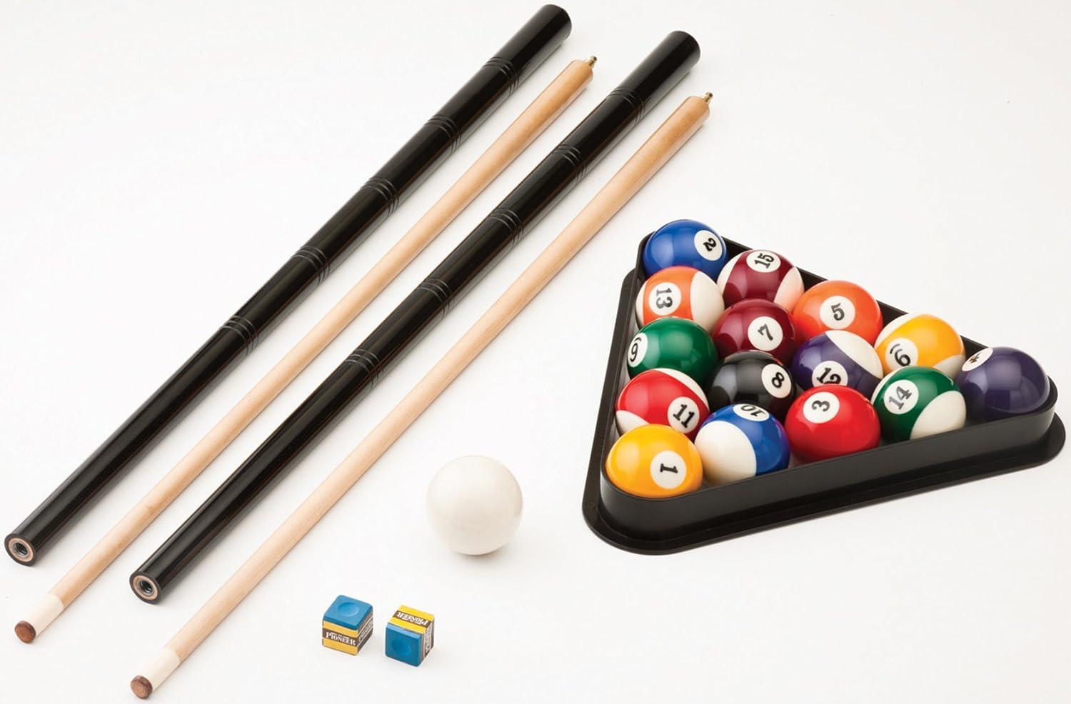Fat Cat Frisco 7.5' Pool Table with Classic Style Billiard Pockets and Contemporary Straight Legs, Oak Finish with Bronze Colored Cloth Playing Surface