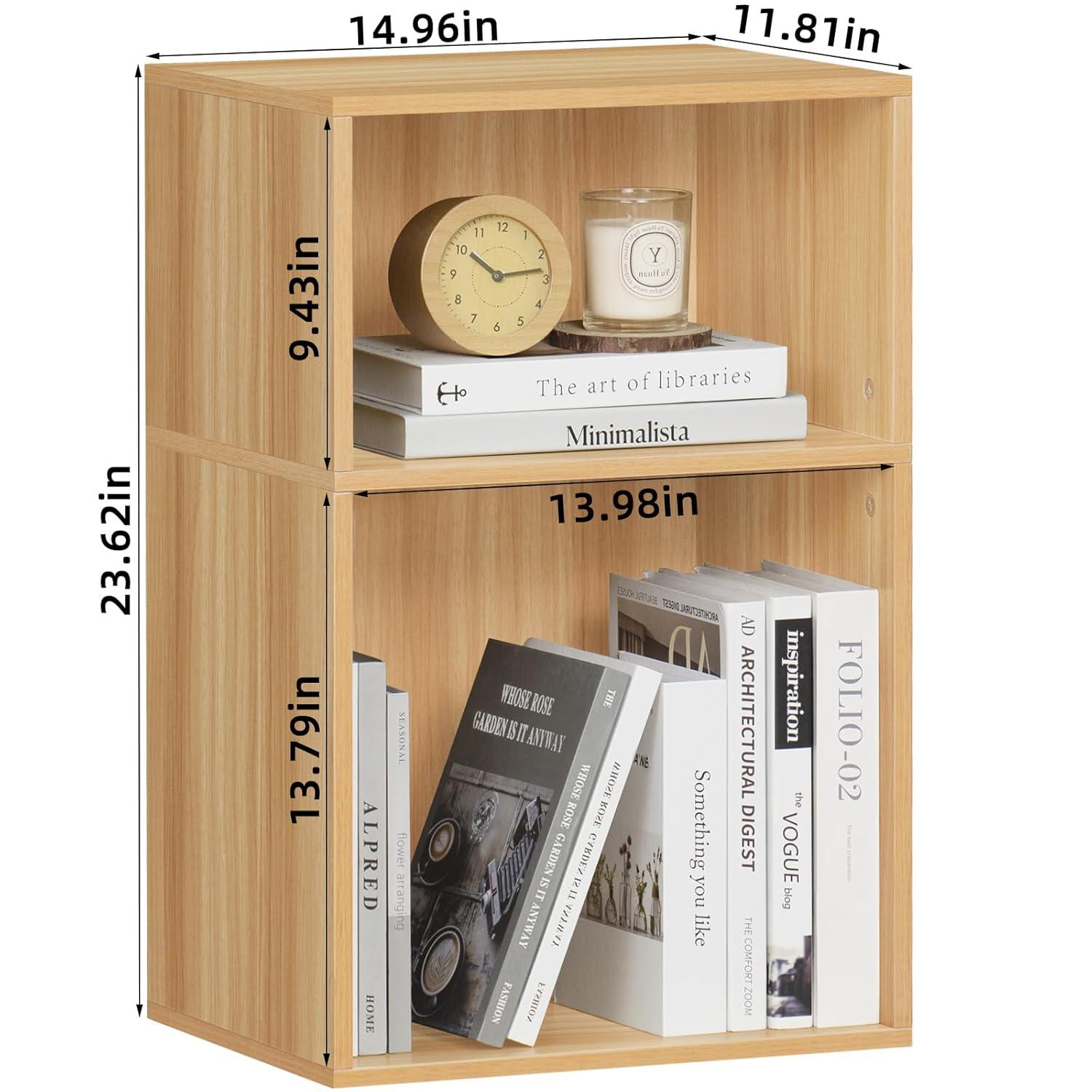 Satiny 7 Cube Bookshelf 3-Tier Bookcase with Legs, Mint-Green Kids Book Shelf Cute Storage Organizer, Toy Shelves Bookshelves,Wood Display Bookcases