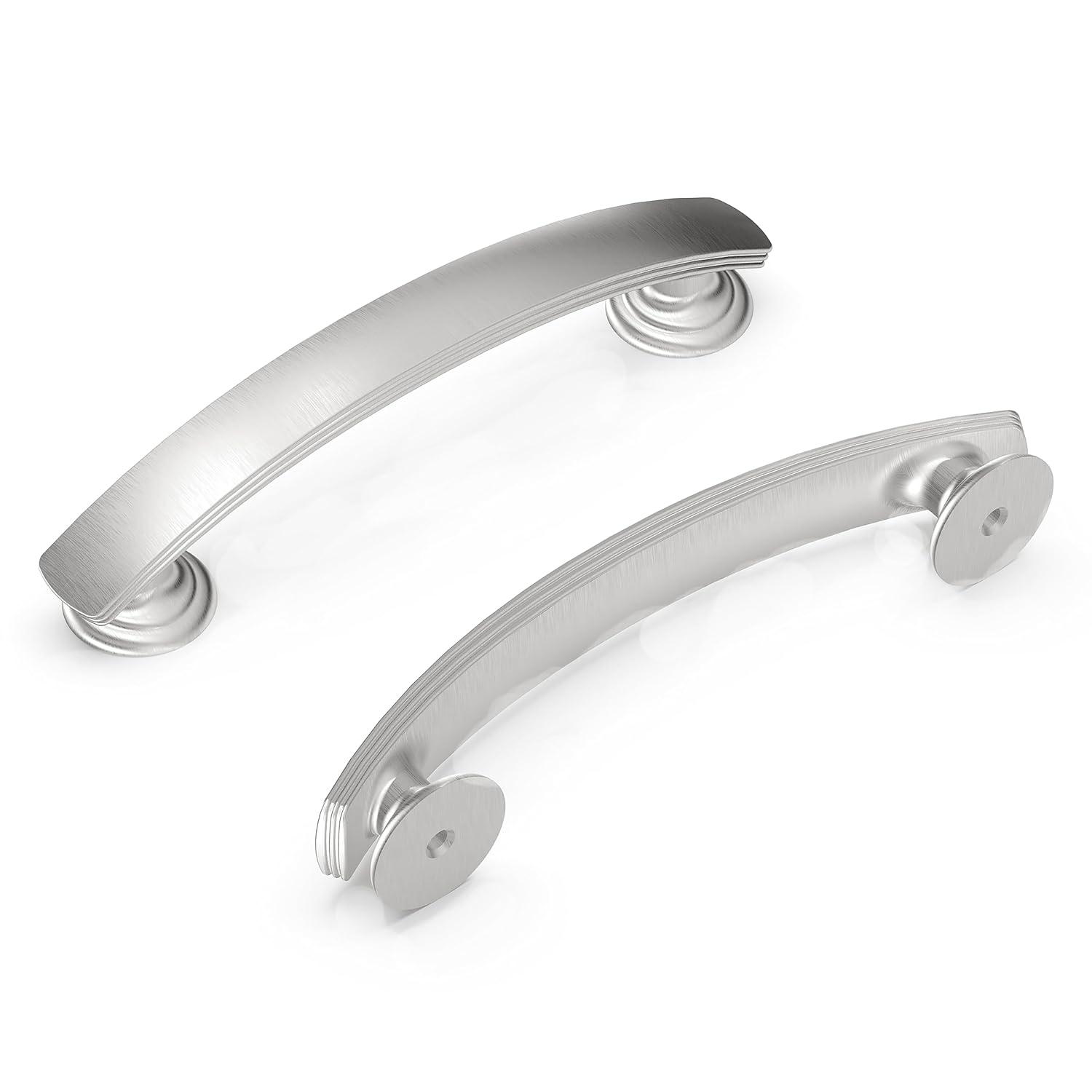 Hickory Hardware American Diner Kitchen Cabinet Handles, Solid Core Drawer Pulls for Cabinet Doors, 5-1/16" (128mm) (Set of 10)