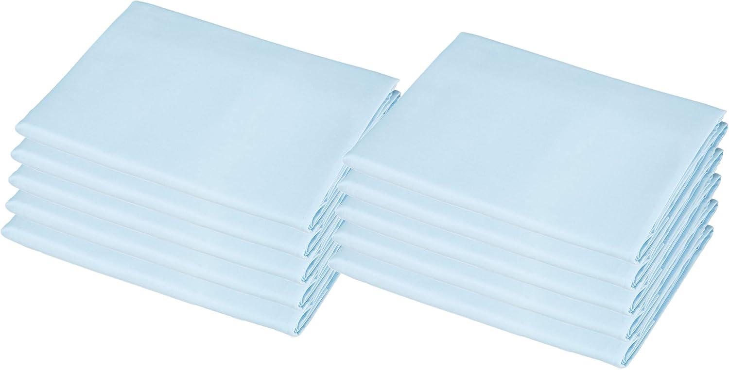 American Baby Company 10-Piece 100% Natural Cotton Percale Standard Daycare/Pre-School Cot Sheet, Blue, 23" x 51", Soft Breathable, for Boys and Girls