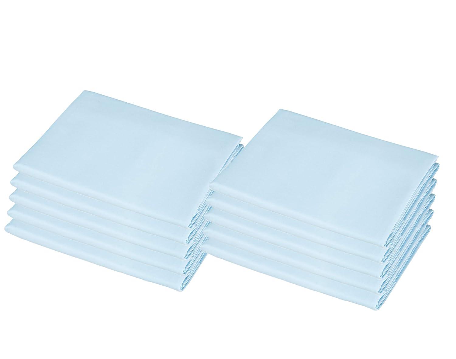 American Baby Company 10-Piece 100% Natural Cotton Percale Standard Daycare/Pre-School Cot Sheet, Blue, 23" x 51", Soft Breathable, for Boys and Girls