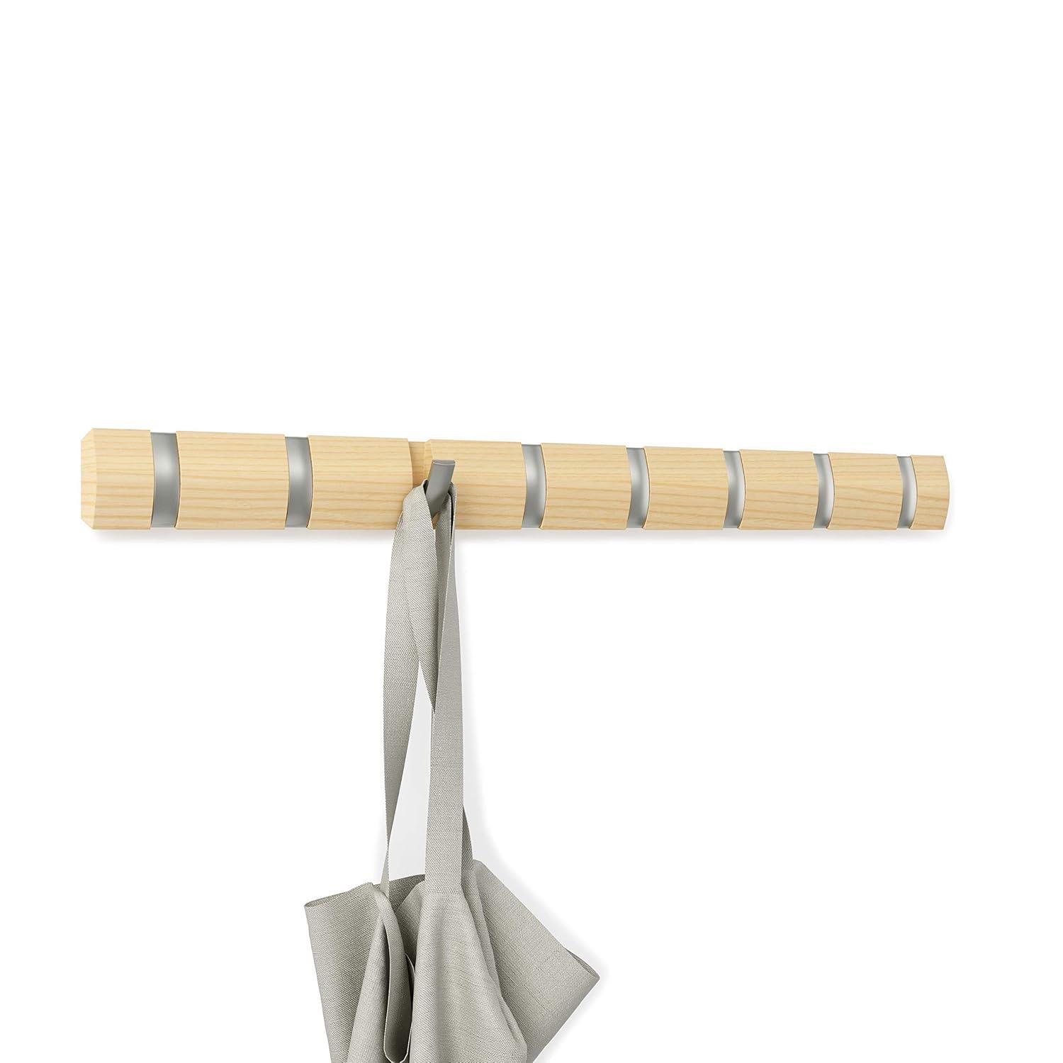 Flip 8 - Hook Solid Wood Coat Rack