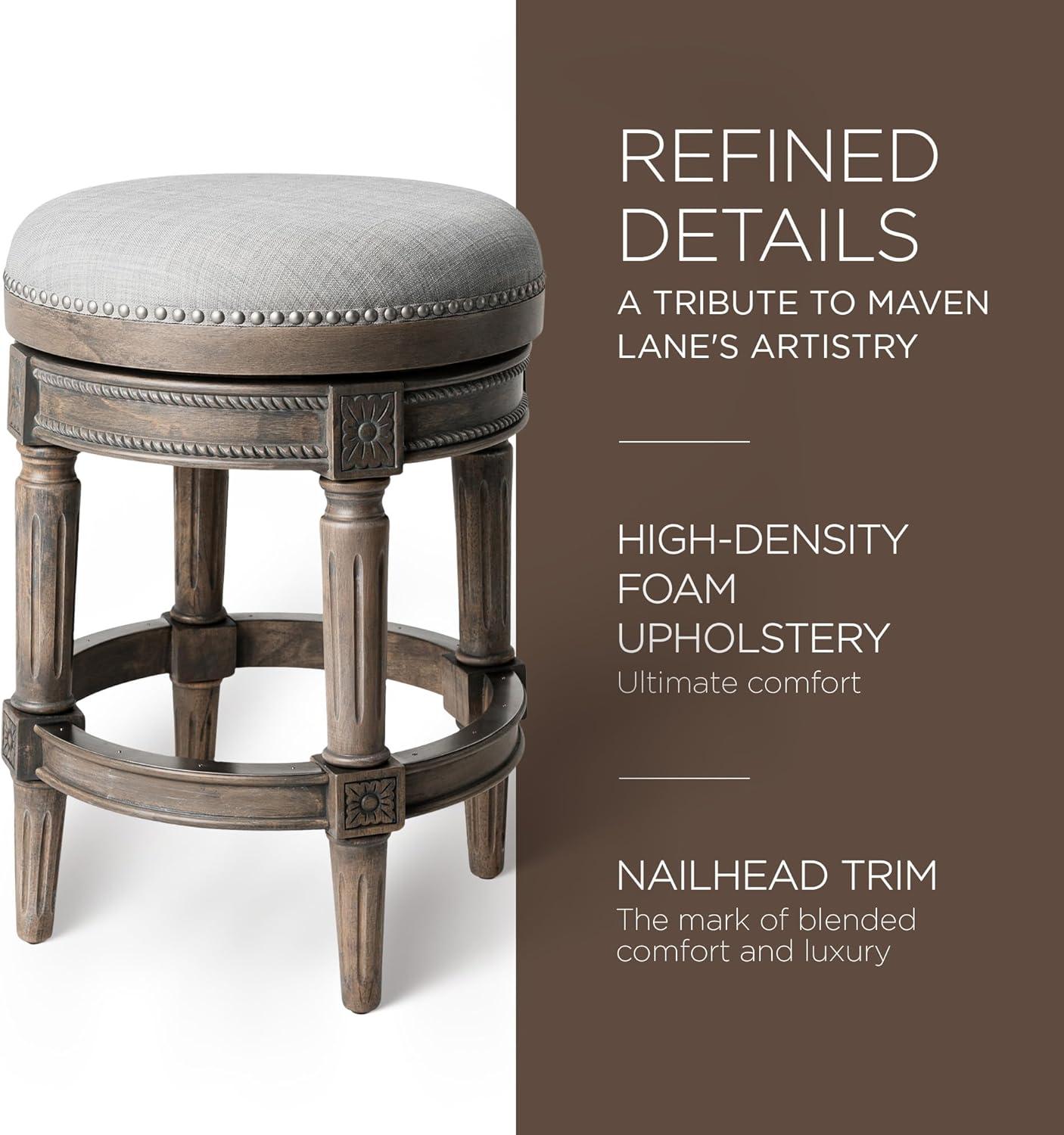 Maven Lane Maven Lane Pullman Backless Stool with Fabric Upholstery