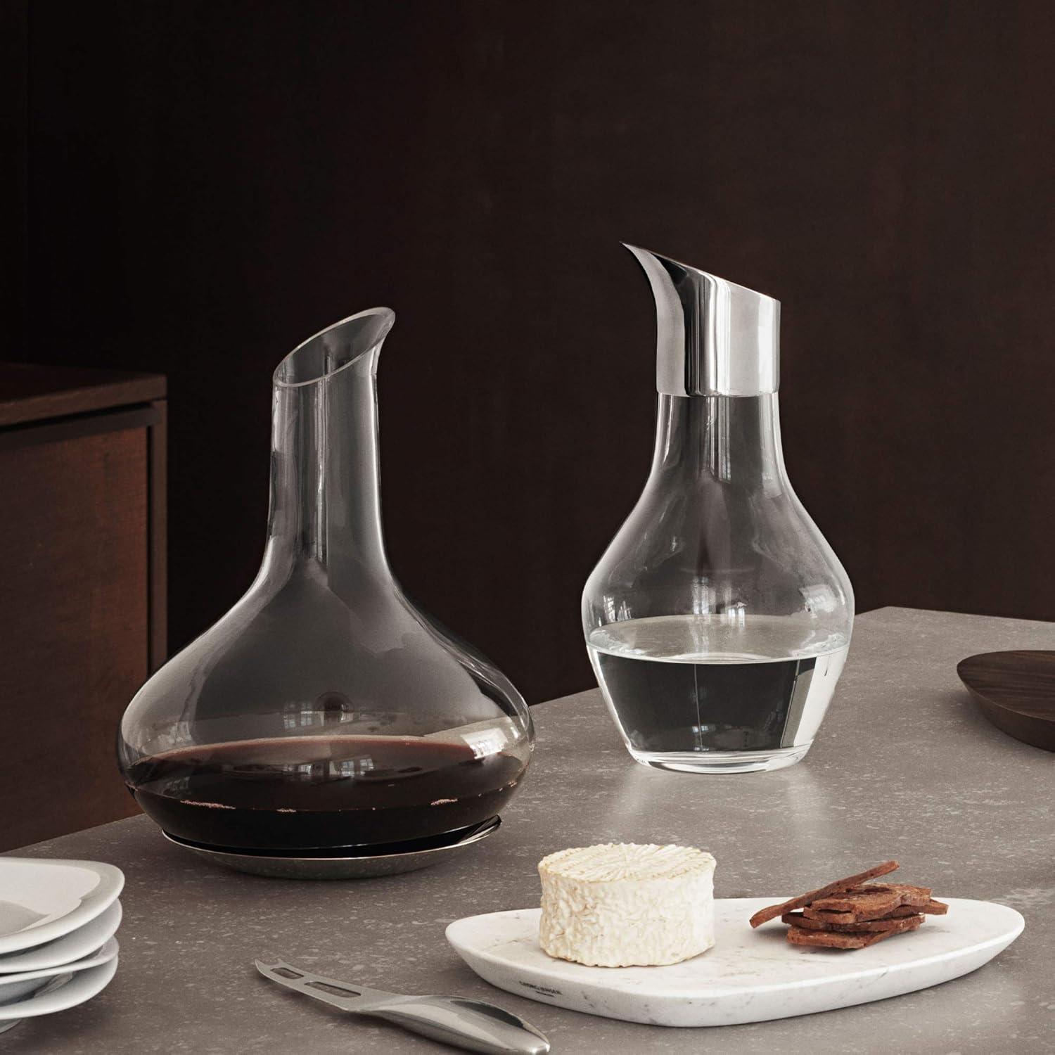 Georg Jensen Sky Water Glass and Stainless Steel 50.72 oz. Carafe | Wayfair