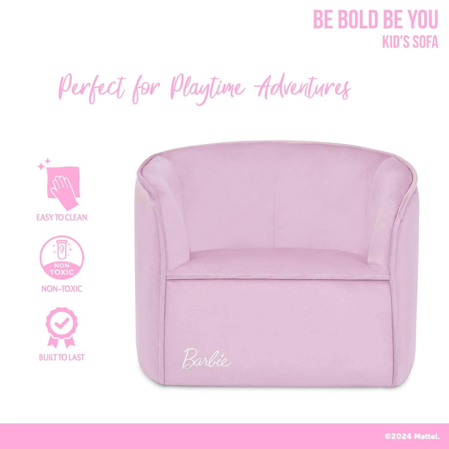Evolur Barbie Be Bold Be You Kid's Sofa By Evolur