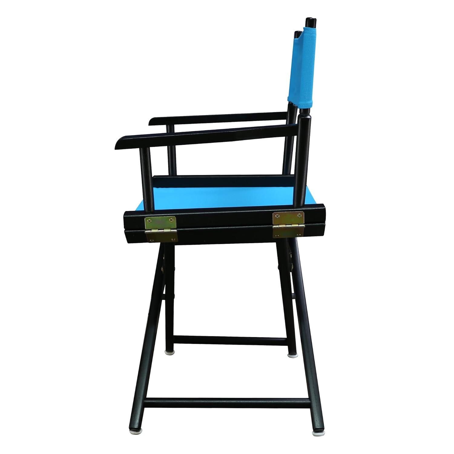 Casual Home 18" Director's Chair Black Frame-Turquoise Canvas