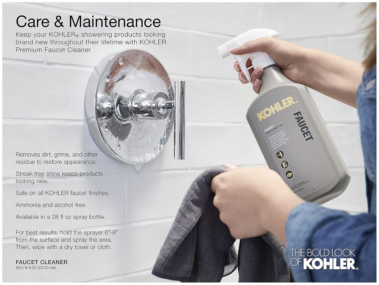 Kohler Pitch Rite-Temp Bath And Shower Trim With 1.75 GPM Water-Saving Single-Function Showerhead, Single Spray Setting