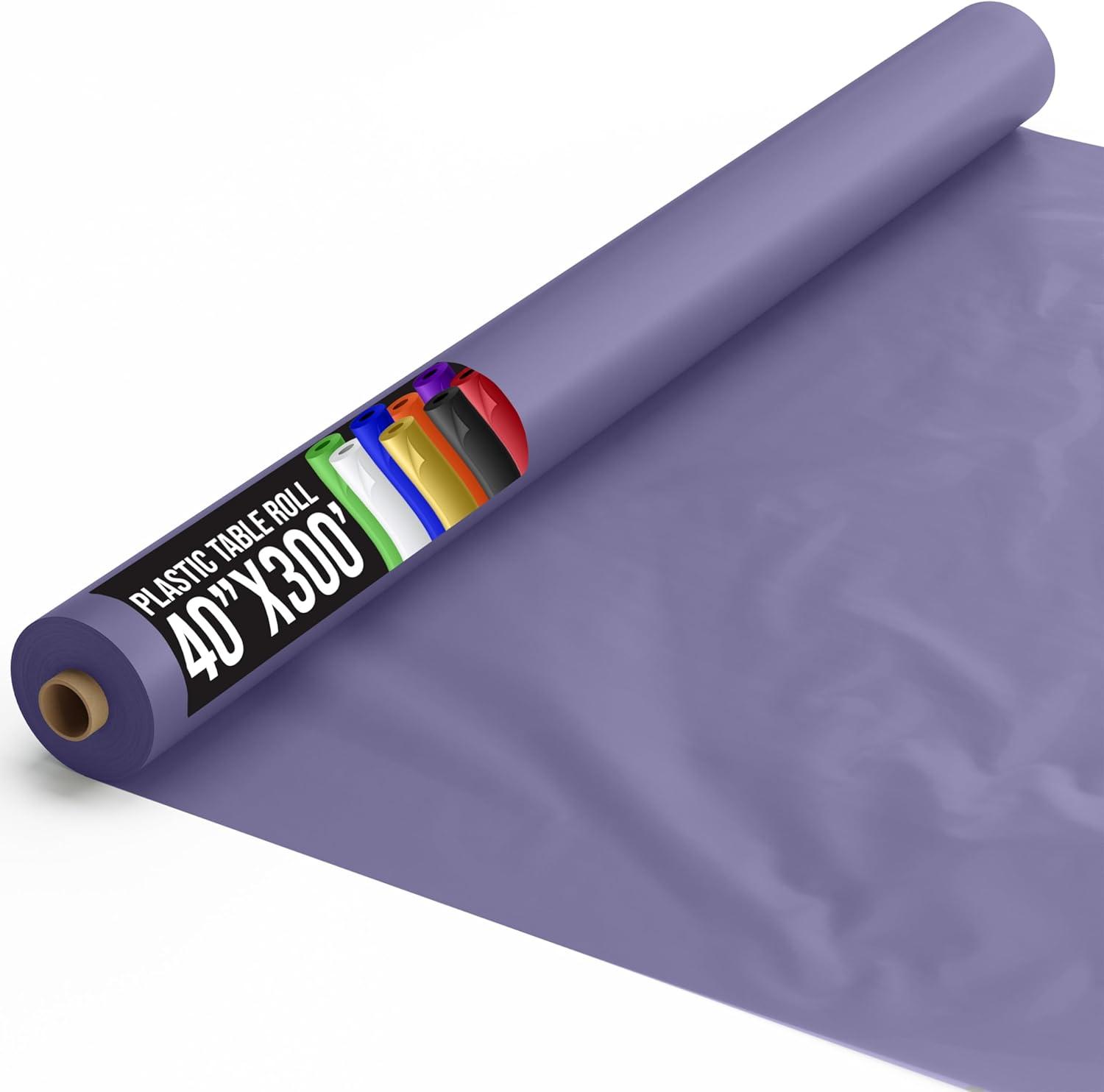 Lavender 40" x 300' Premium Plastic Table Roll