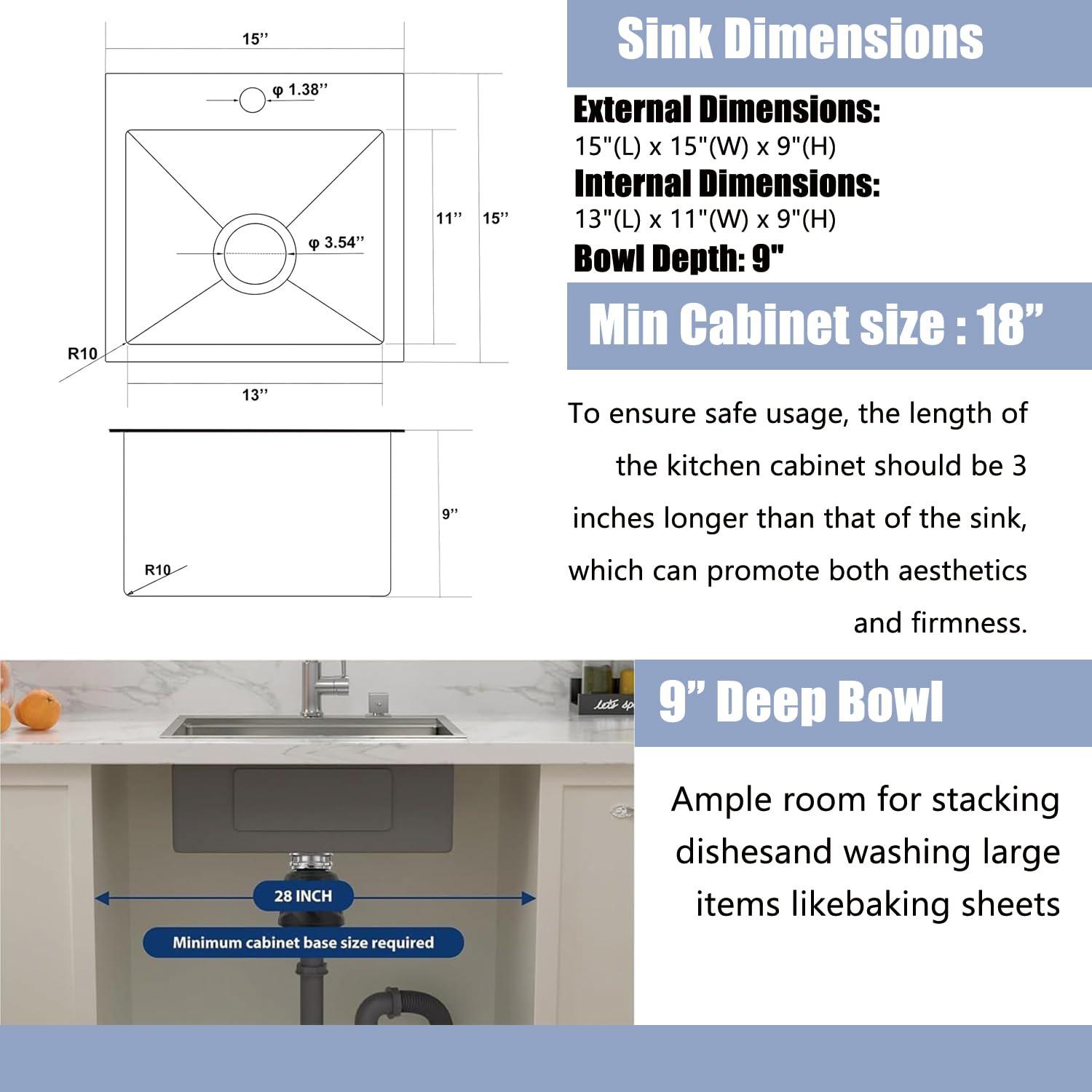Ruvati 33-inch Apron-Front Farmhouse Kitchen Sink -Stainless Steel