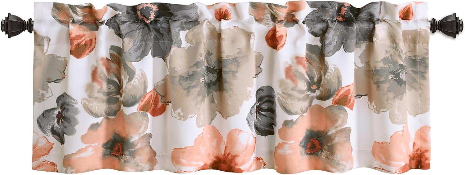 Lush Decor Leah Floral Tailored 52'' W Window Valance