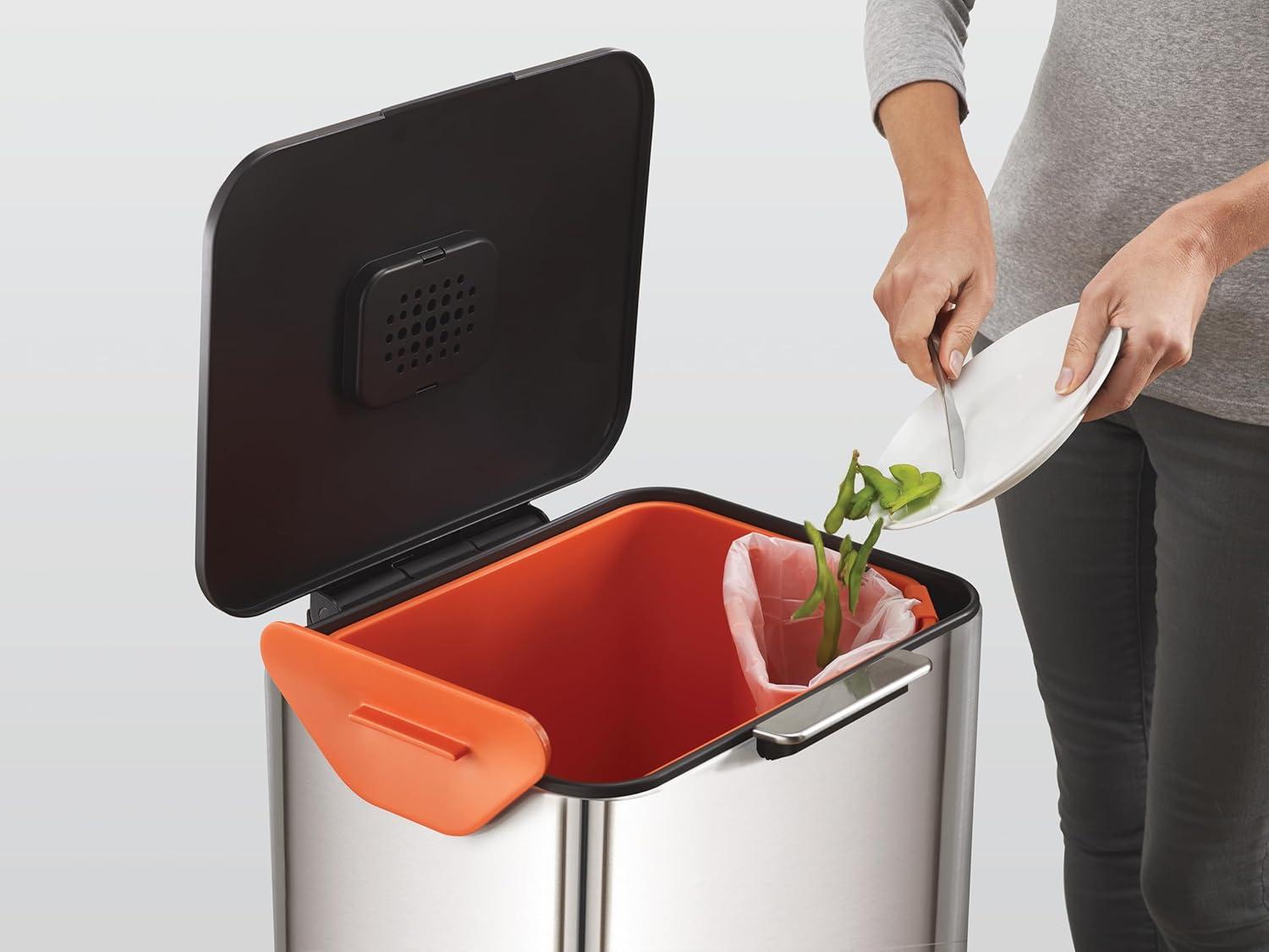 Joseph Joseph Totem Waste & Recycling Dual Kitchen Trash Can