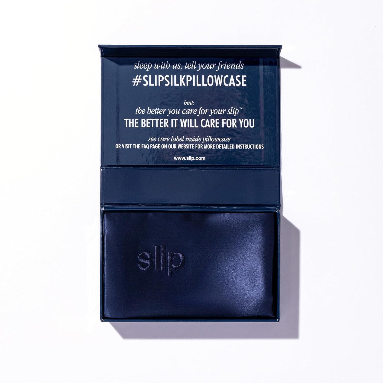Slip Pure Silk Pillowcase Bedding, Navy, Queen