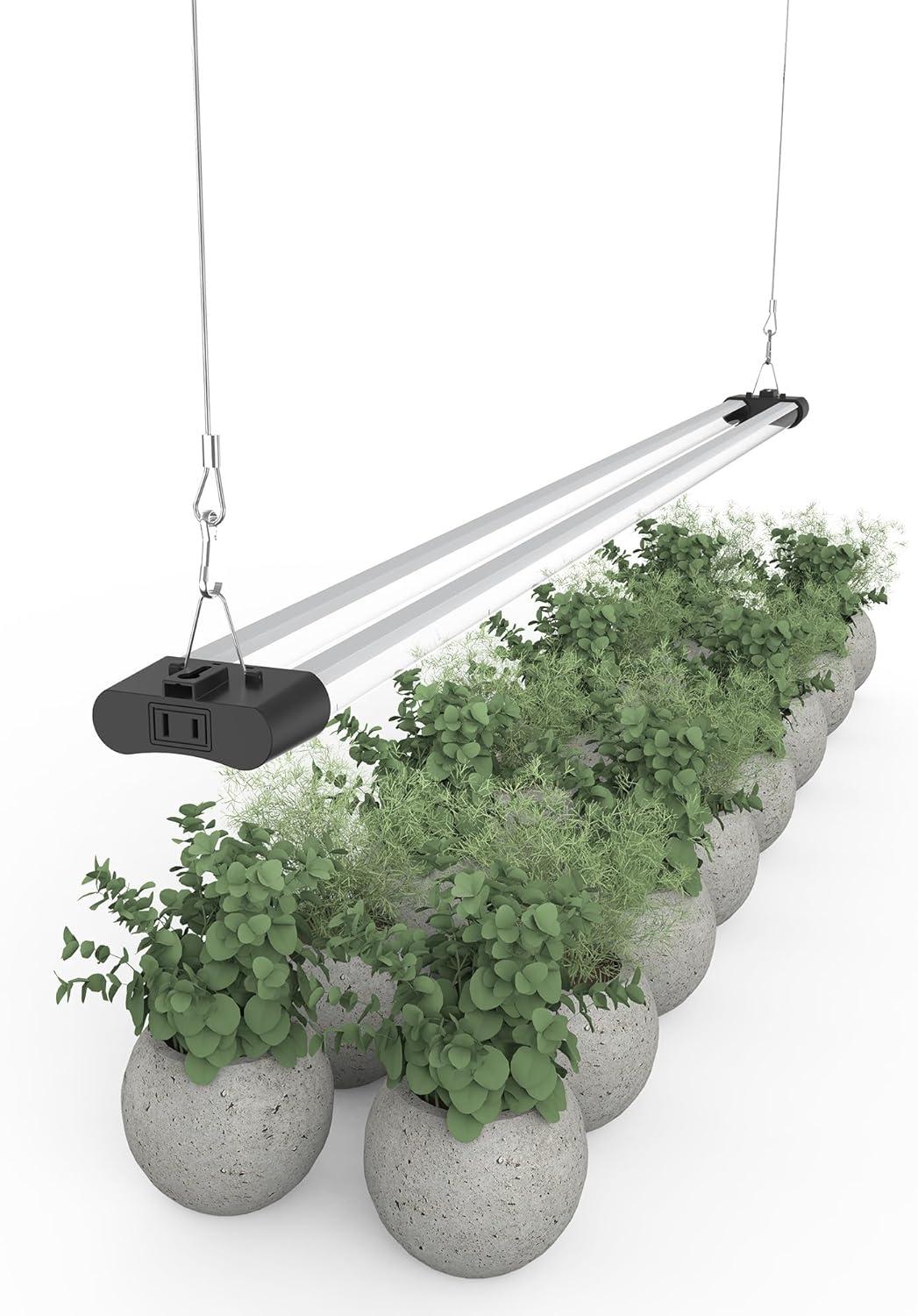 BoostGro 4FT LED Grow Light, Full Spectrum with Enriched Red Light, Linkable Design, for Indoor Plants and Gardening (1-pack)