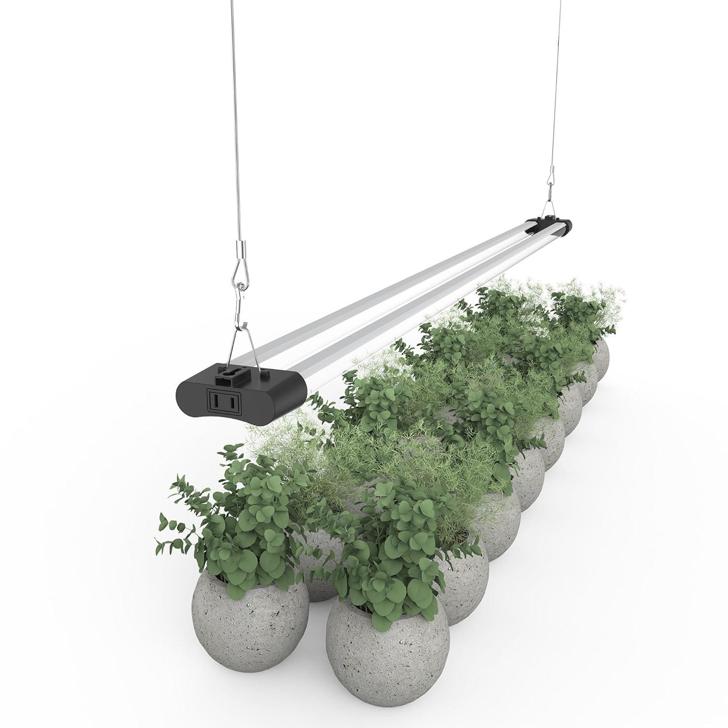 BoostGro 4FT LED Grow Light, Full Spectrum with Enriched Red Light, Linkable Design, for Indoor Plants and Gardening (1-pack)