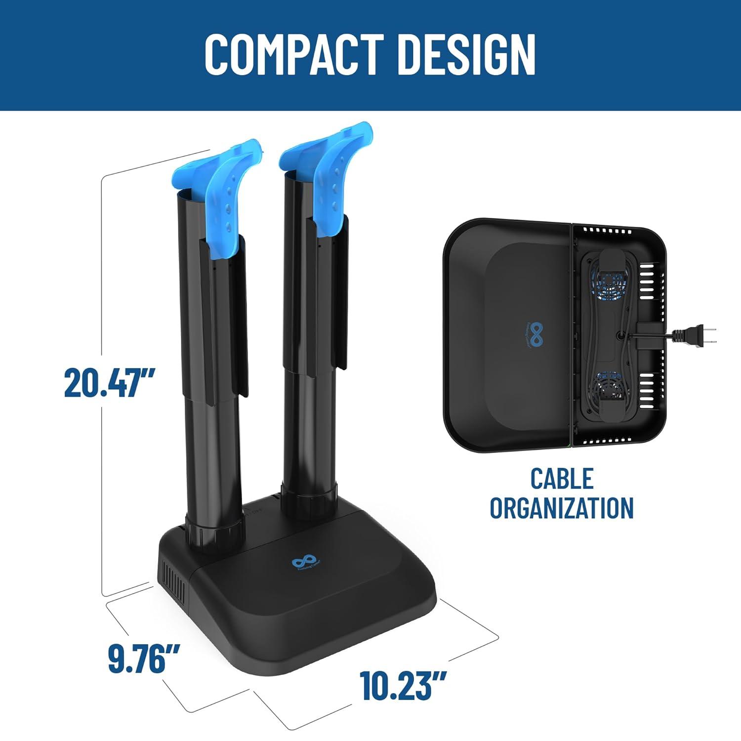 BEACHWATER POOL & SPA, LLC Convection Boot Dryer For Work Boots, Silent Boot Warmer, Energy-Efficient Shoe Dryer With Fanless Feature To Reduce Smells – Ideal For Sneakers, Cleats, And Winter Gear, Ski Boots, Gloves, & Shoes