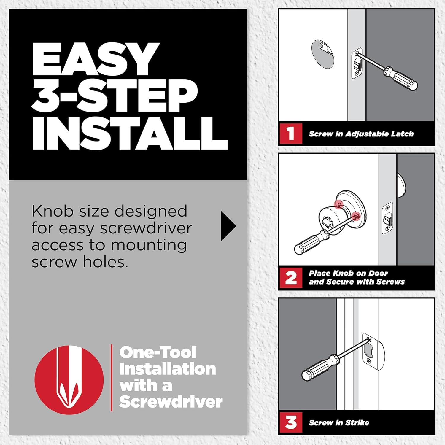 Tylo Keyed Entry Knob featuring SmartKey Security