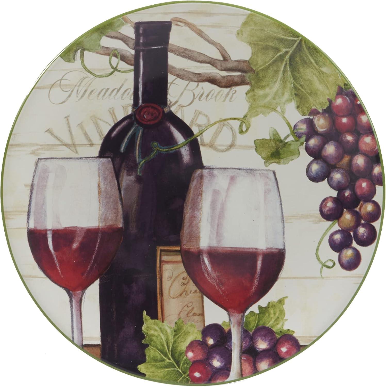 Meadow Brook Vineyard Ceramic Salad Plates Set of 4