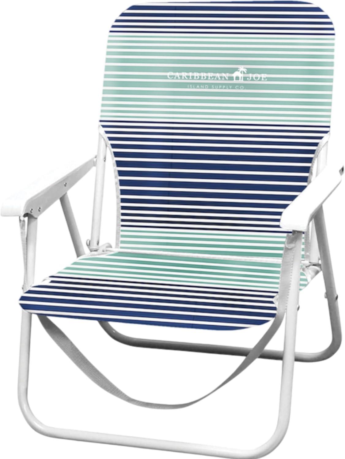 Caribbean Joe Burlap Folding Beach Chair