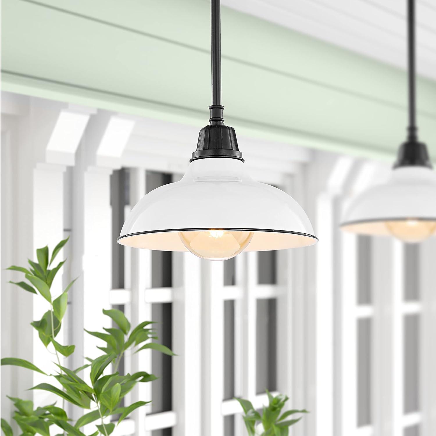 Jasper French Country Satin White LED Pendant Light