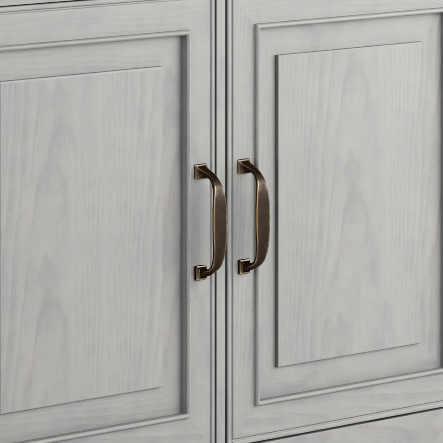 Simpli Home Connaught 40"W Solid Wood 2-Shelf Entryway Storage Cabinet with 2 Storage Drawers