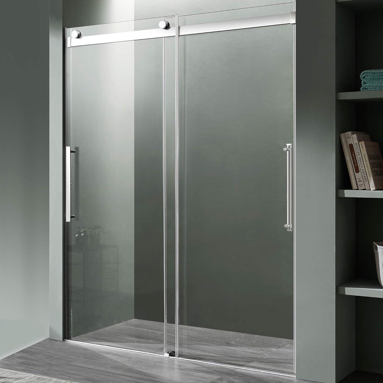 Anzzi Sd-Frls05901 Stellar 76" High X 48" Wide Sliding Frameless Shower Door - Chrome