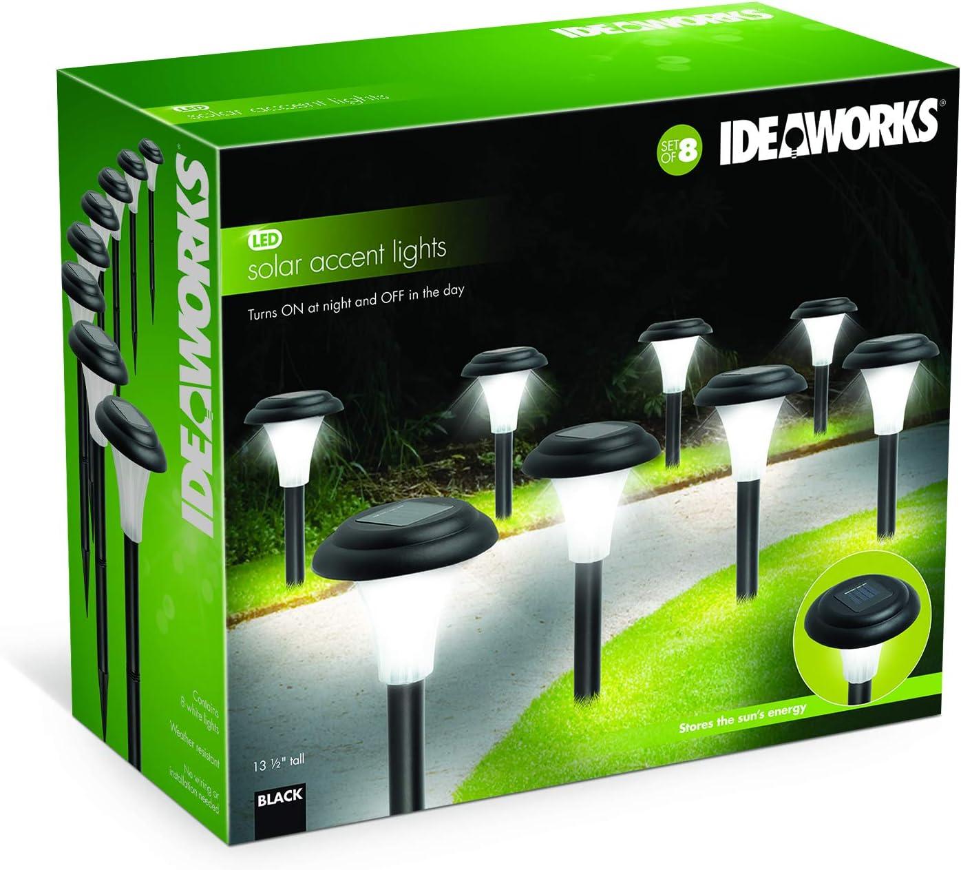 Solar Matte Black Solar Powered Integrated LED Pathway Light Pack