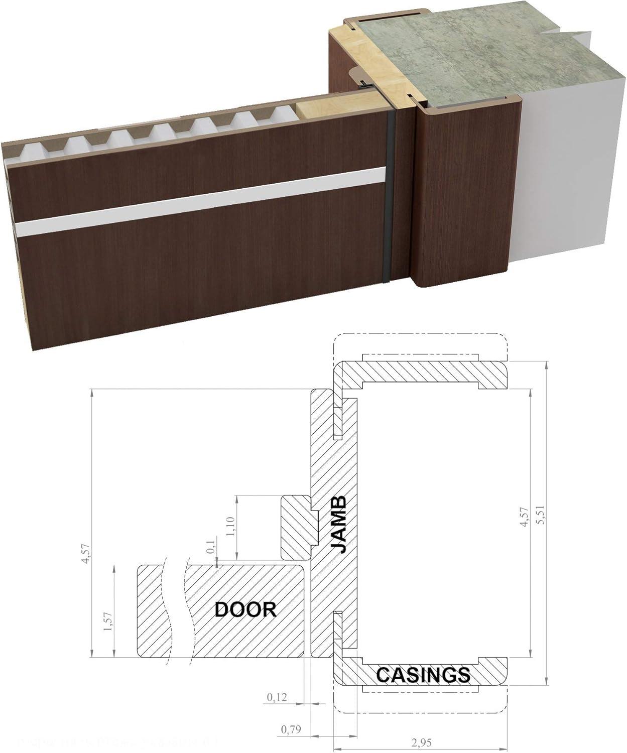 SARTODOORS Planum Frosted Glass Wood Sliding Closet Doors