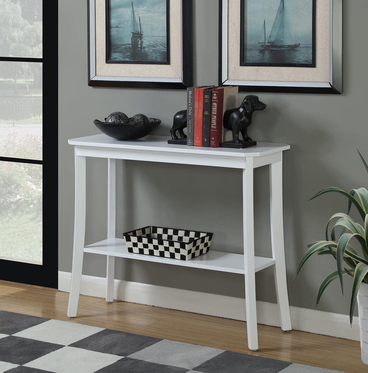 Convenience Concepts Designs2Go Baja Console Table with Shelf, White