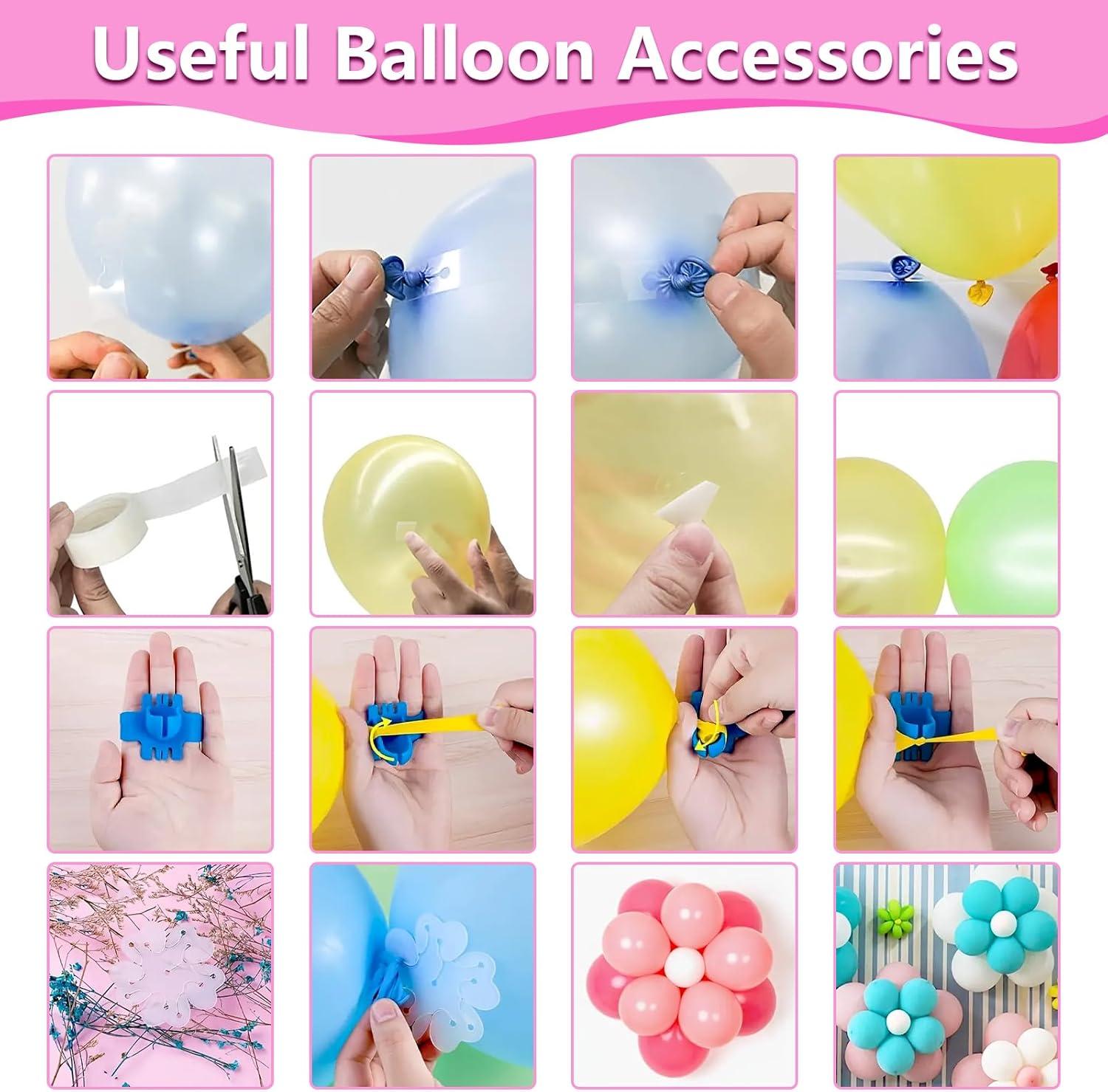 Balloon Pump, Balloon Pump Electric, Electric Portable Dual Nozzle Air Balloon Pump, Electric Air Balloon Pump and Tying Tool in One for Party Decoration [110V~120V, 600W, Rose Red]