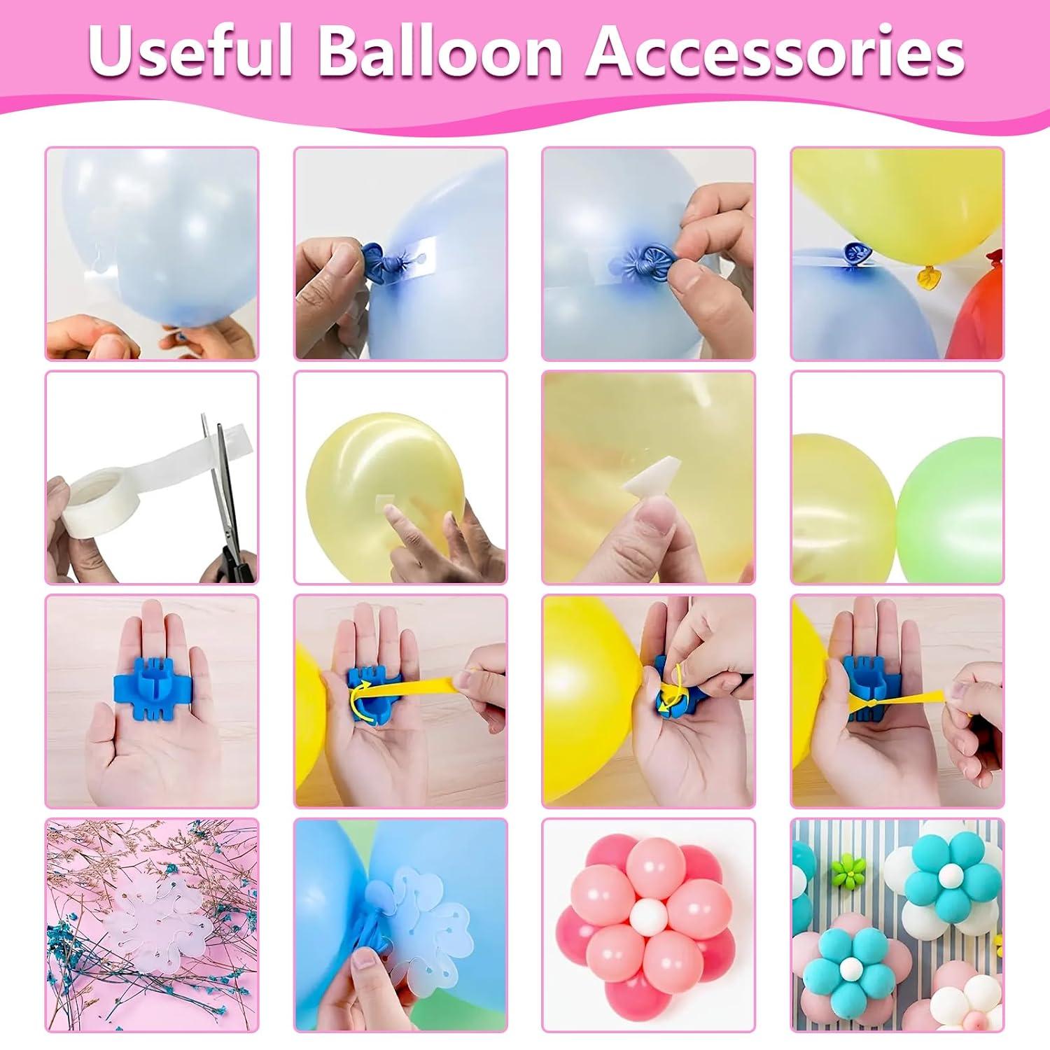 Balloon Pump, Balloon Pump Electric, Electric Portable Dual Nozzle Air Balloon Pump, Electric Air Balloon Pump and Tying Tool in One for Party Decoration [110V~120V, 600W, Rose Red]