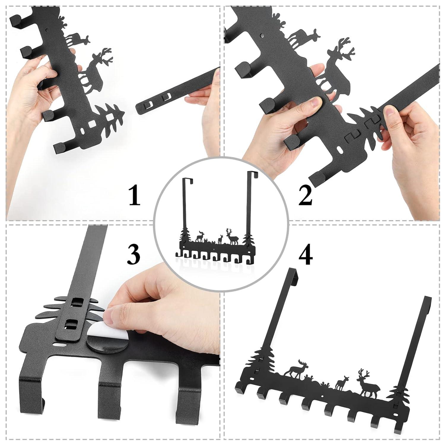 Over Door Clothes Hanger Shower Room Towel Hook Hanger Over Door Hooks Black 8 Hooks