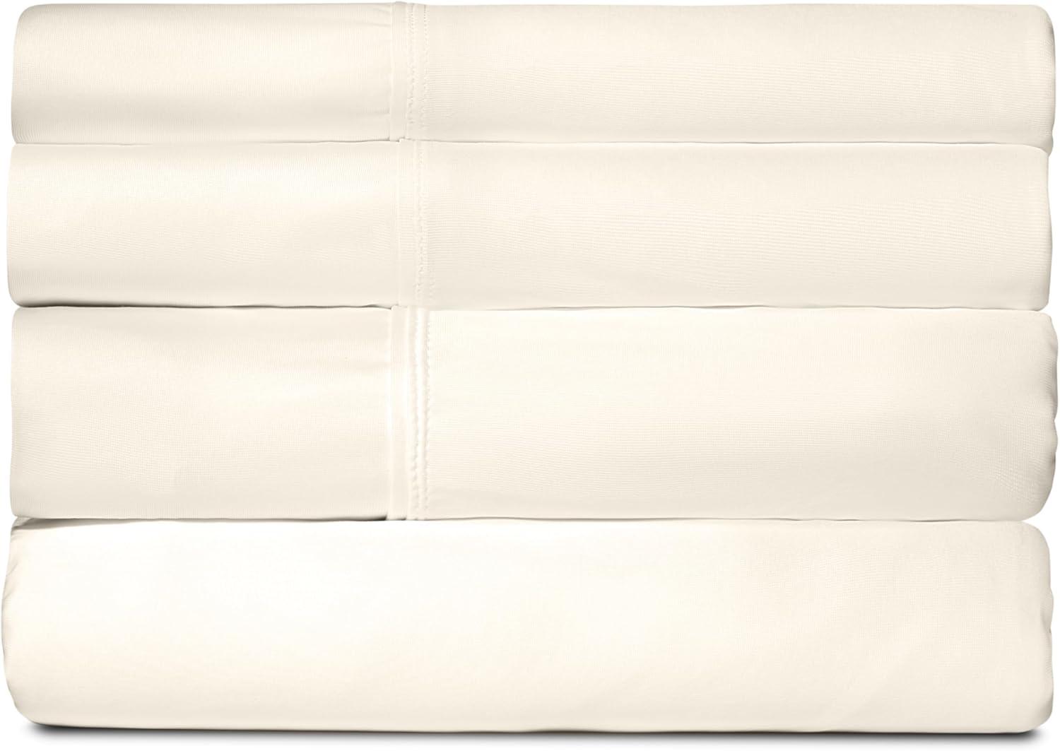 SHEEX Active Comfort Sheet Set with 2 Pillowcases, Queen - Cooling - Breathable - Deep Pocket - Moisture-Wicking, Parchment