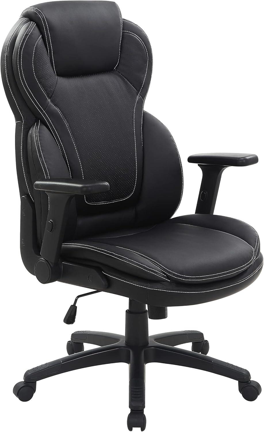 Executive High Back Black Bonded Leather Office Chair