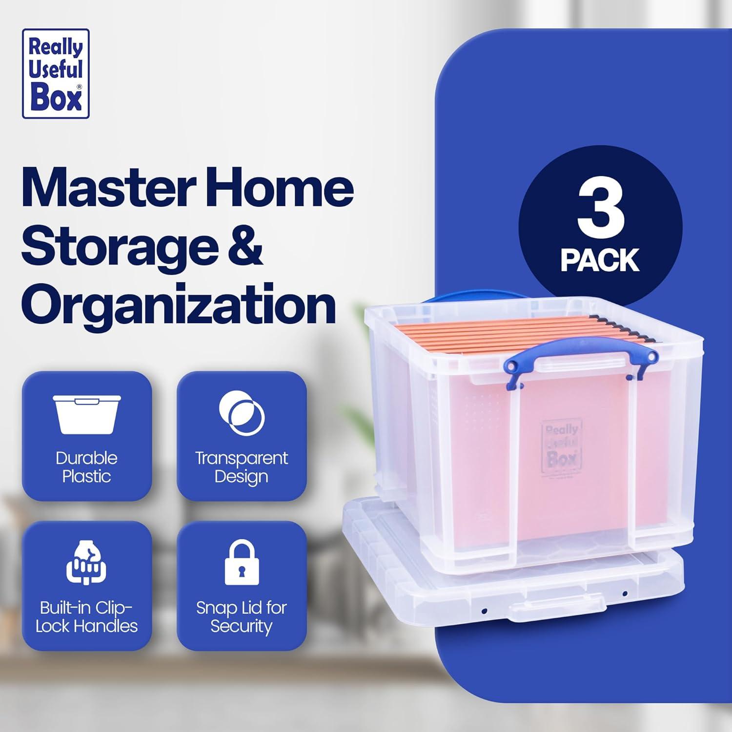 Really Useful Box 32 Liter Storage Container w/Snap Lock Handles