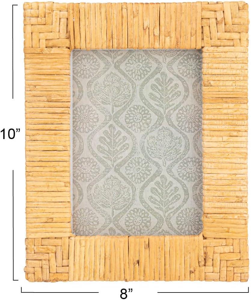 Natural Handwoven Rattan 5x7 Tabletop Photo Frame