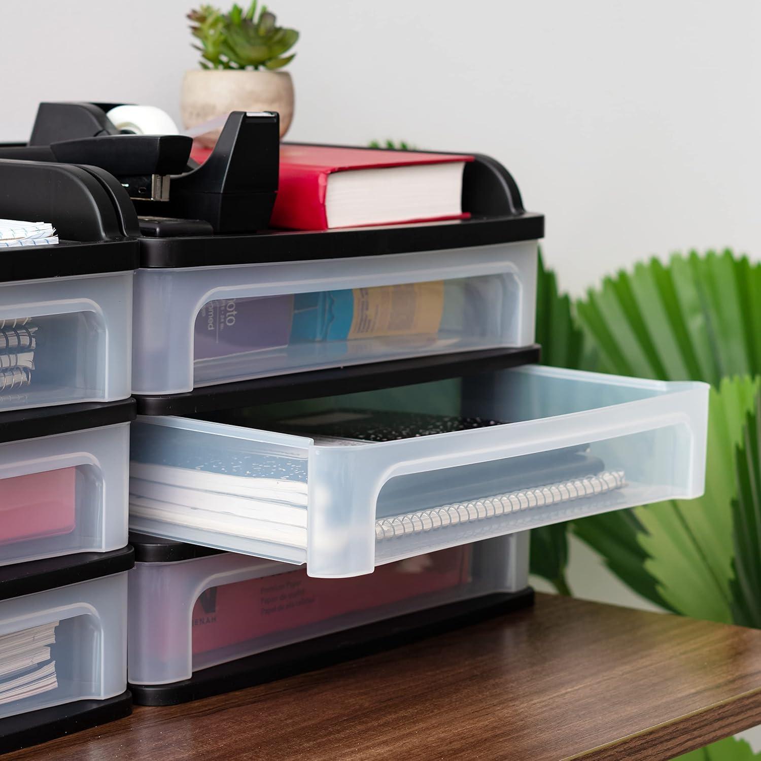 IRIS USA, Inc. Plastic Stackable Desk Organizer