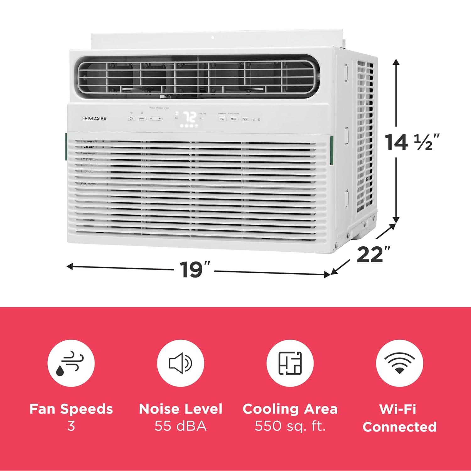 Frigidaire Frigidaire FHWW124TE1 Smart Window Air Conditioner, 12000 BTU