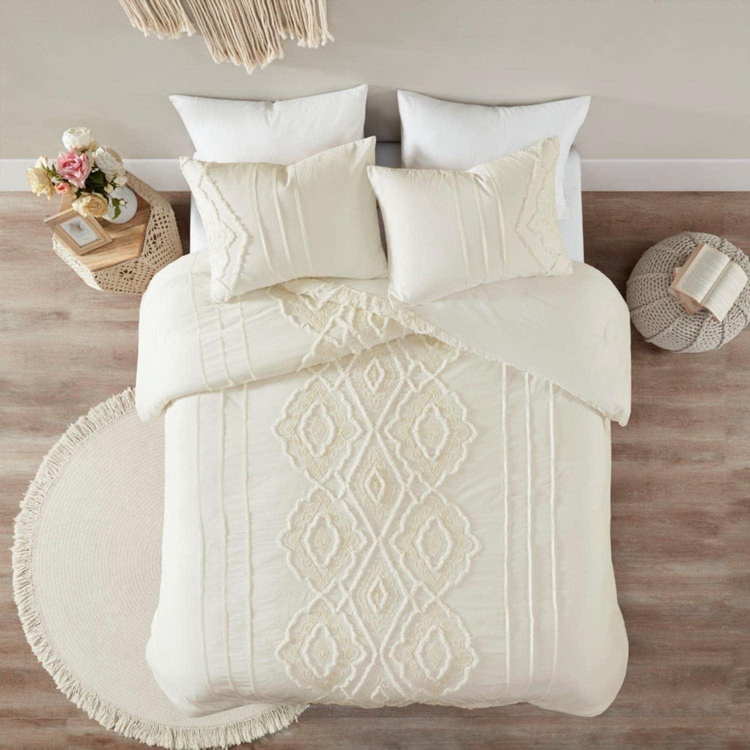 Madison Park Margot Boho Style Embroidered 100% Cotton Comforter Set