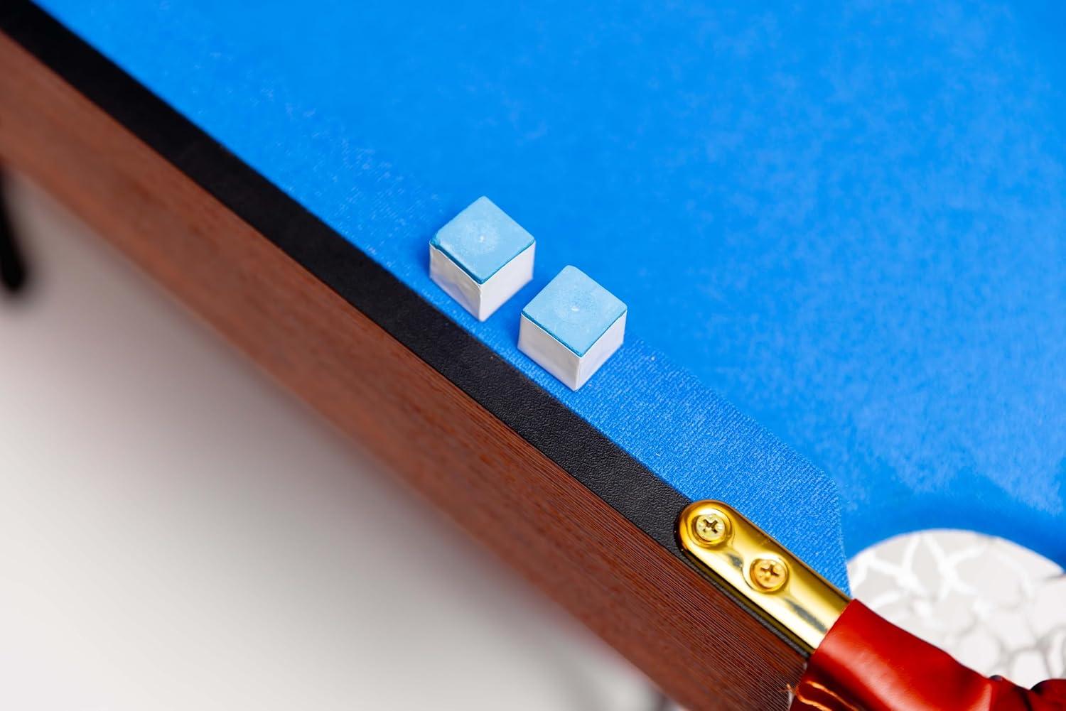 RACK Crux 55" Folding Classic Billiard Pool Table Multi Player Game, Blue