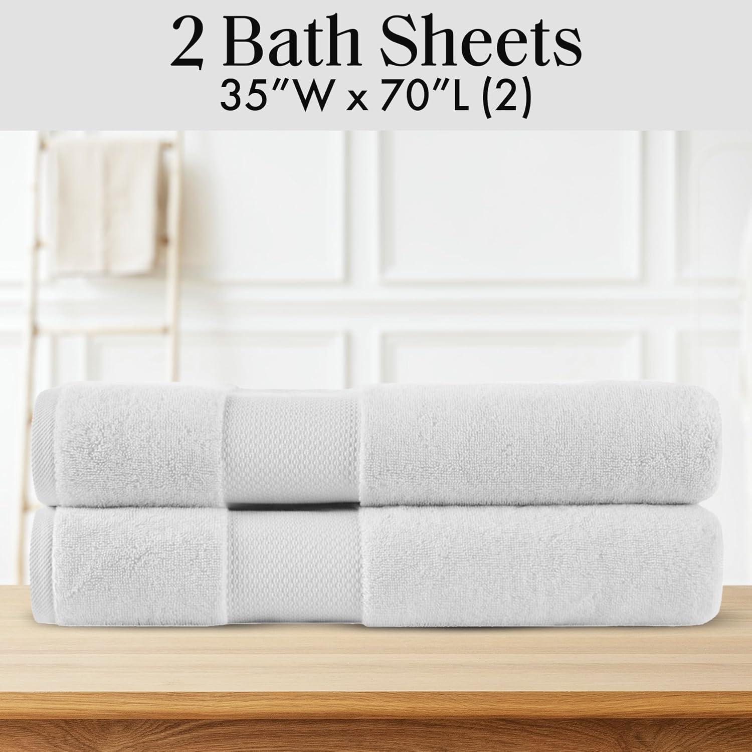 Madison Park Signature Turkish 100% Cotton Bath Sheet 2 Piece Set (Set of 2)