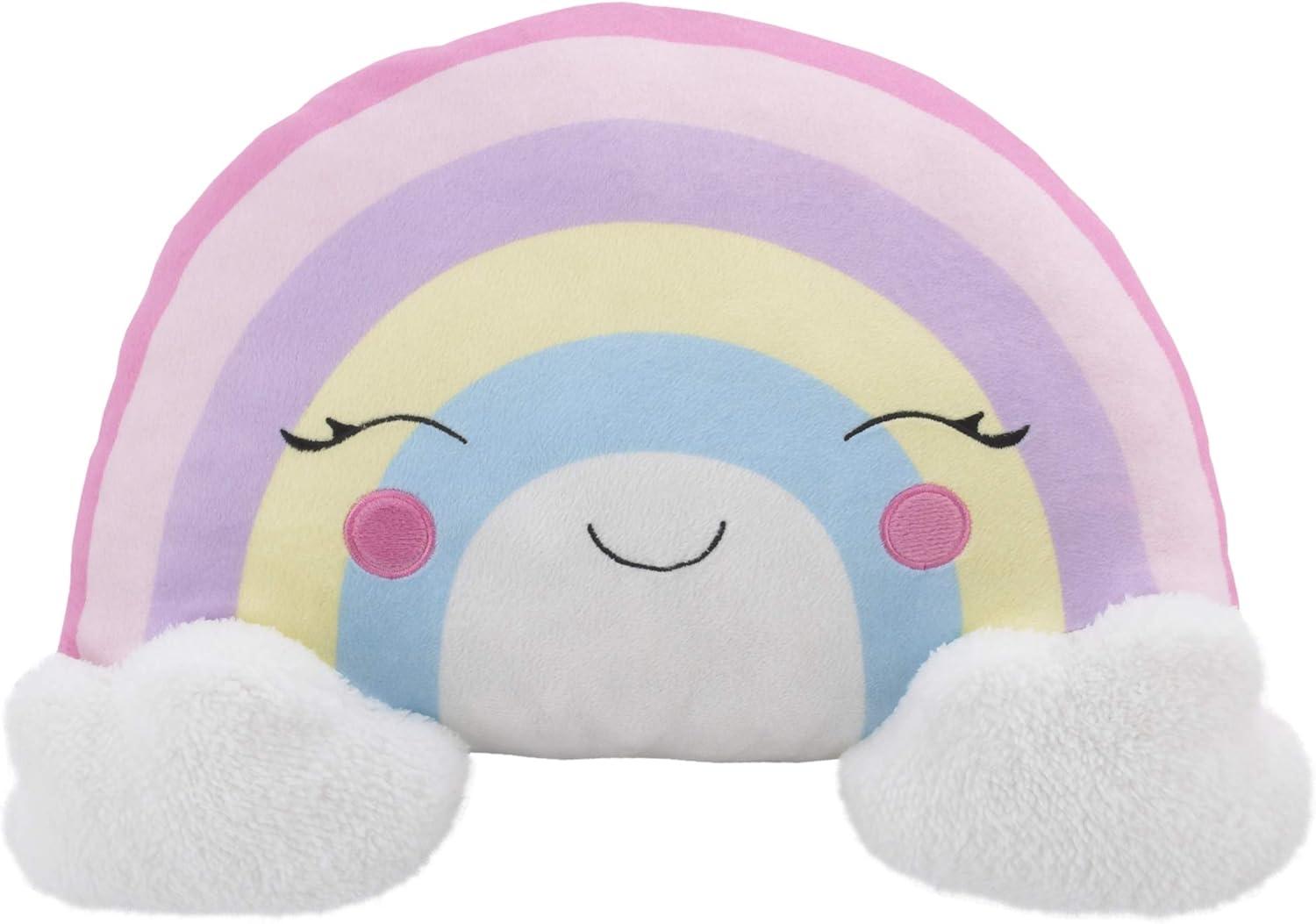 NoJo Little Love by NoJo Rainbow Shaped Plush Sherpa Decorative Pillow with Clouds