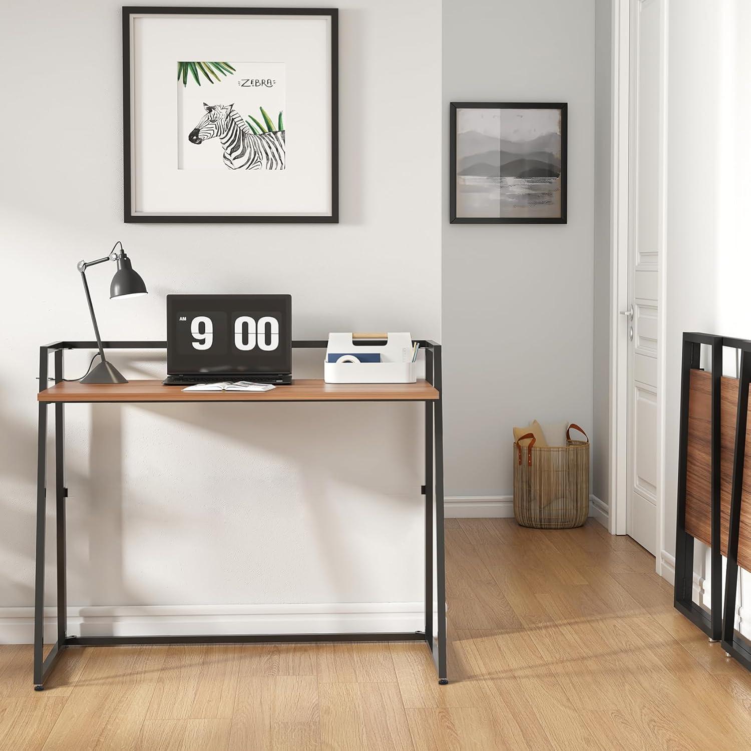 EUREKA ERGONOMIC Foldable Desk 41 inch Small Desk Save Space, Folding Desk No Assembly Required folable Desk Home Office Folding Computer Desk Table Portable, Easy to Fold Up or Down