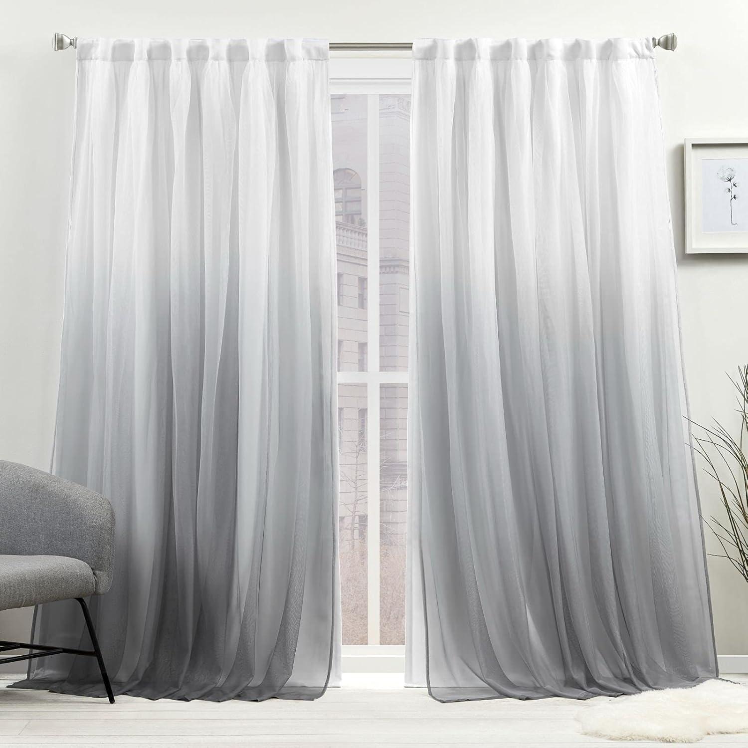 Exclusive Home Crescendo Lined Room Darkening Blackout Hidden Tab Top Curtain Panel Pair