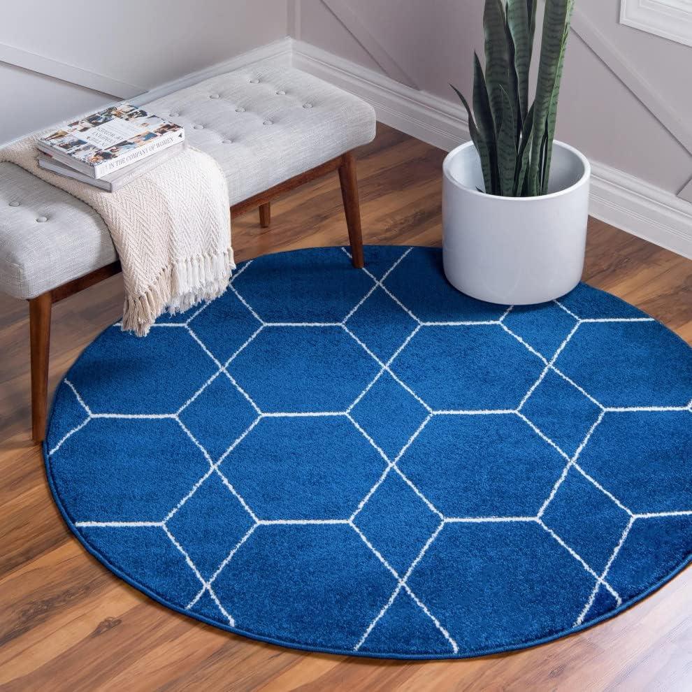 Unique Loom Trellis Frieze Geometric Trellis Indoor Woven Area Rug