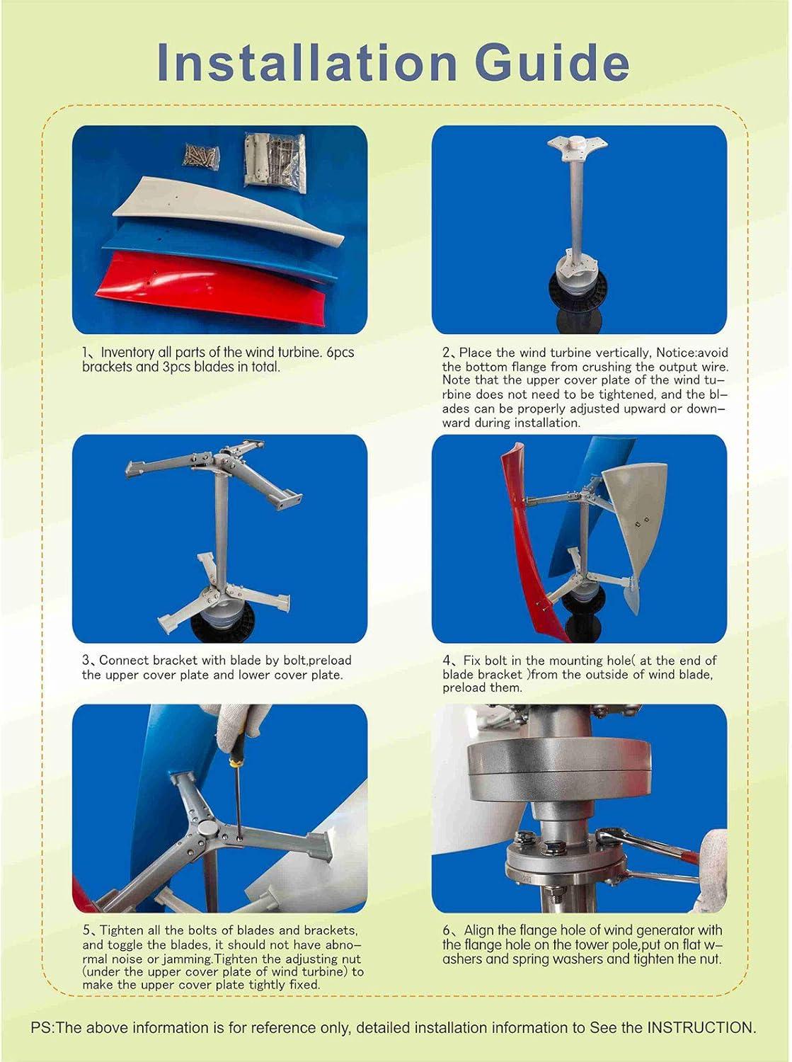 12V 400W Maglev Vertical Wind Turbine Generator with Controller