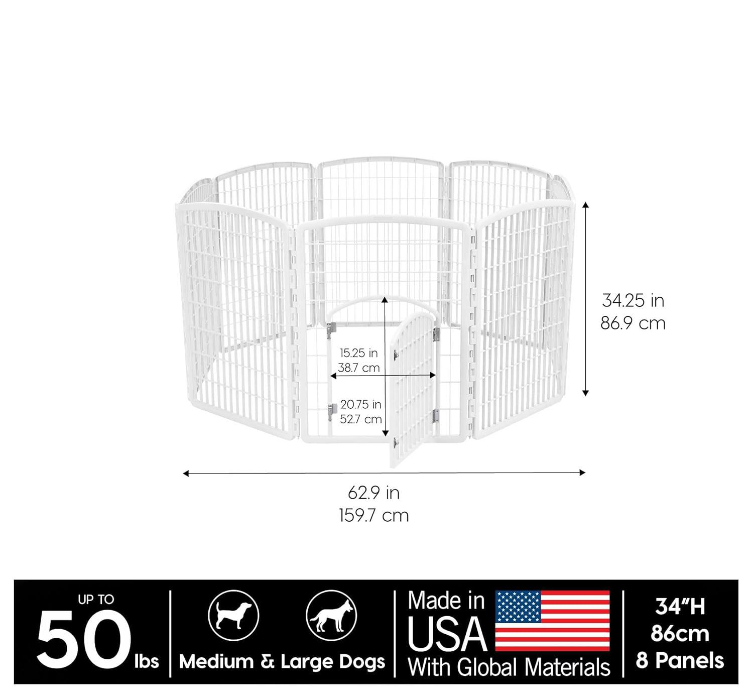 Zoey Tails 34.25'' H 8 Panel Exercise Pen With Door