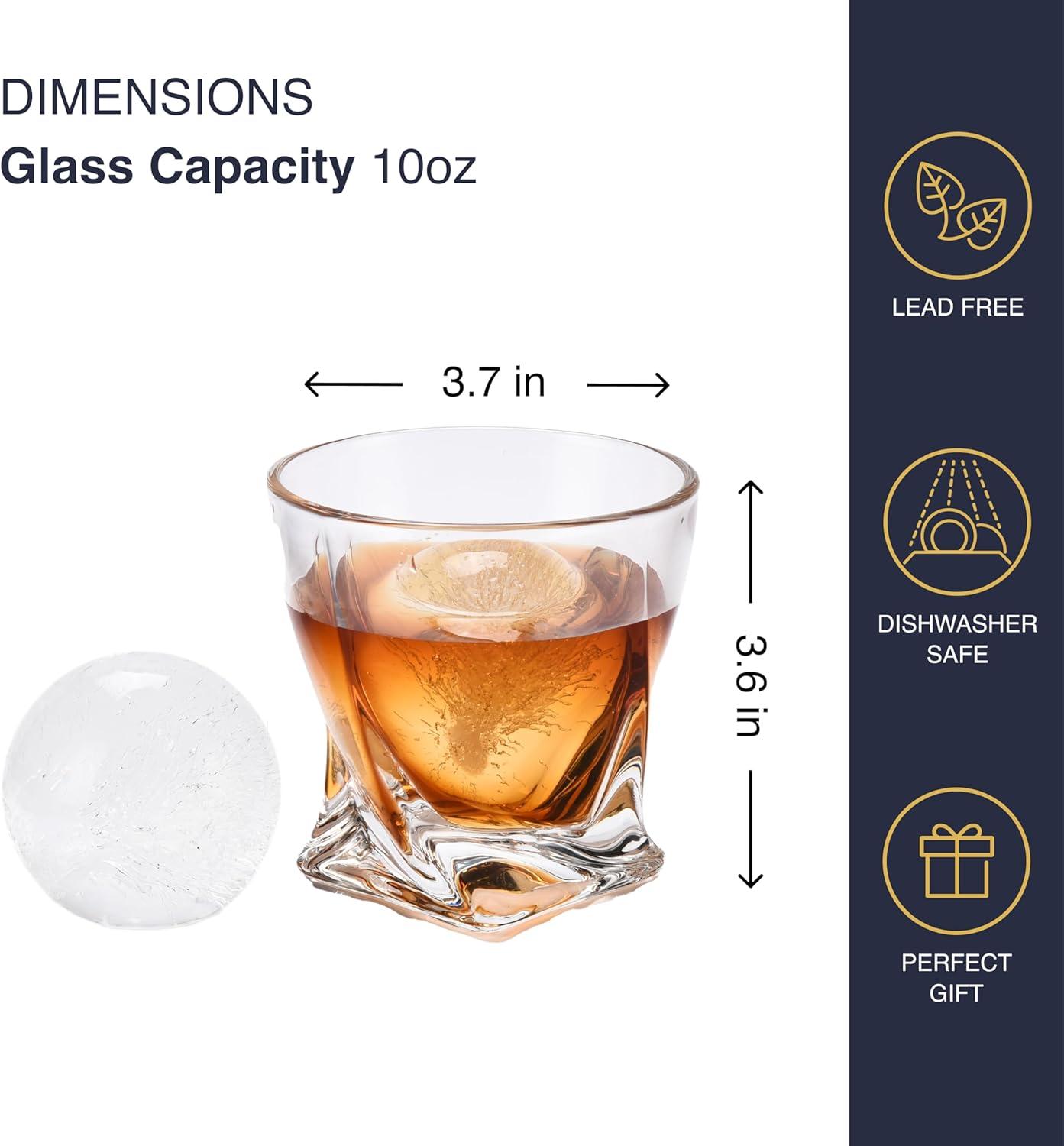 REGAL TRUNK & CO. Whiskey Glass Set of 2 - Clear